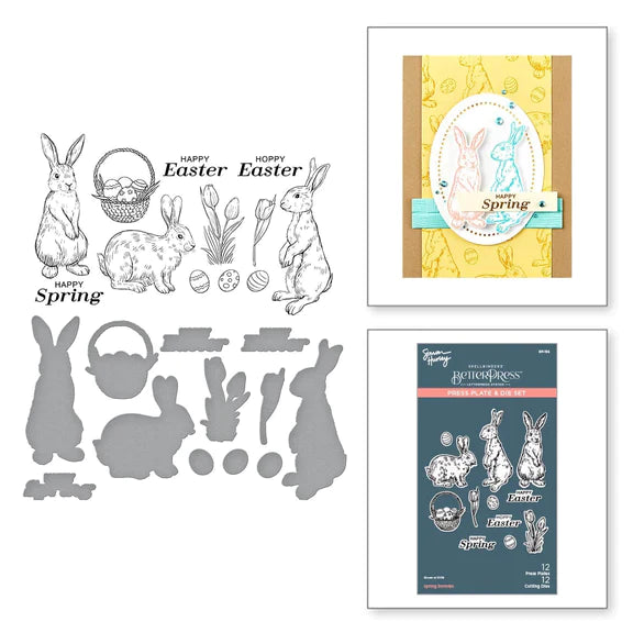 Spring Bunnies Press Plate & Die Set from the Spring Sampler Collection by Simon Hurley