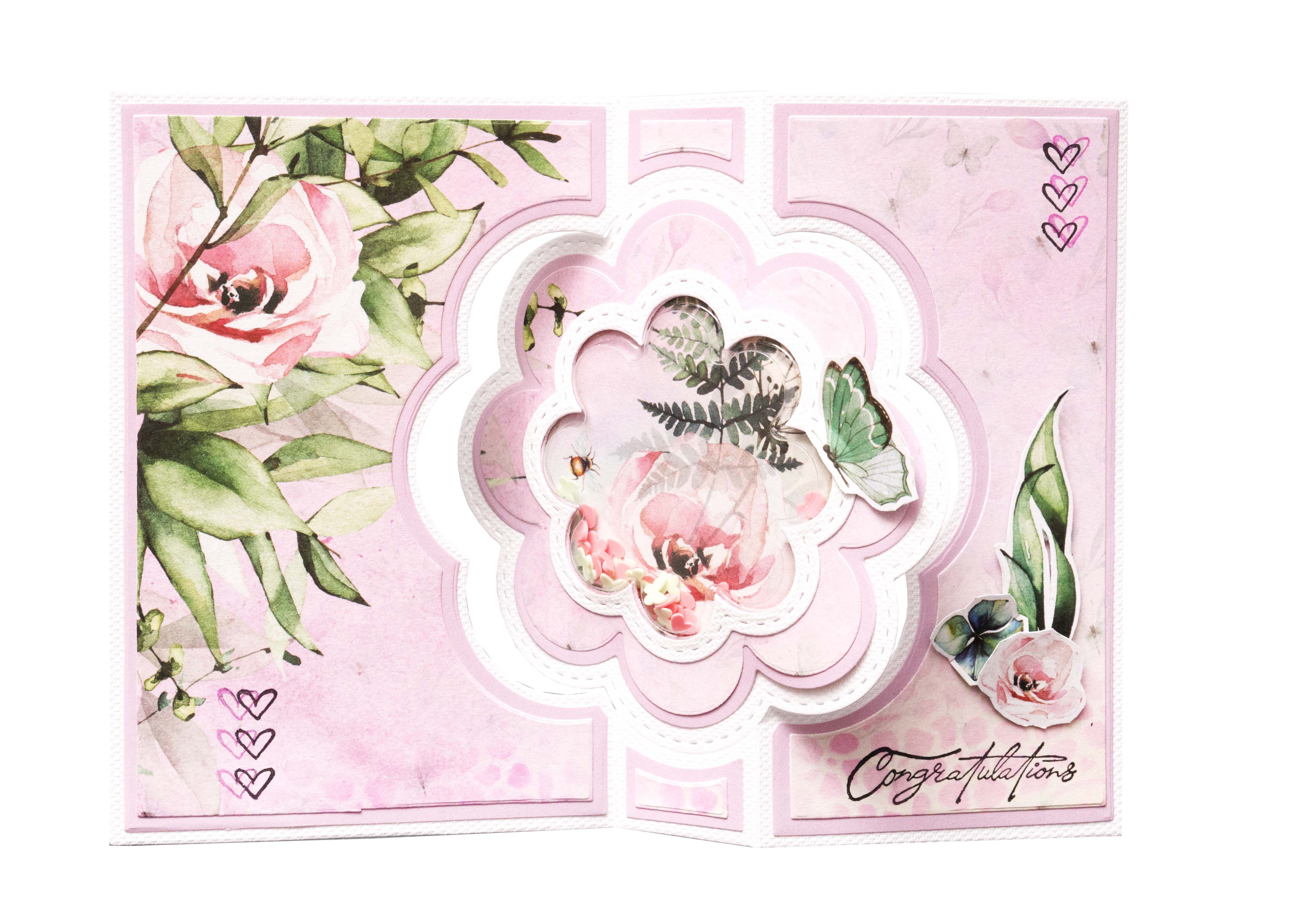 SL Clear Stamp Lilac Flowers Blooming Butterfly 93x136x3mm 7 PC nr.358