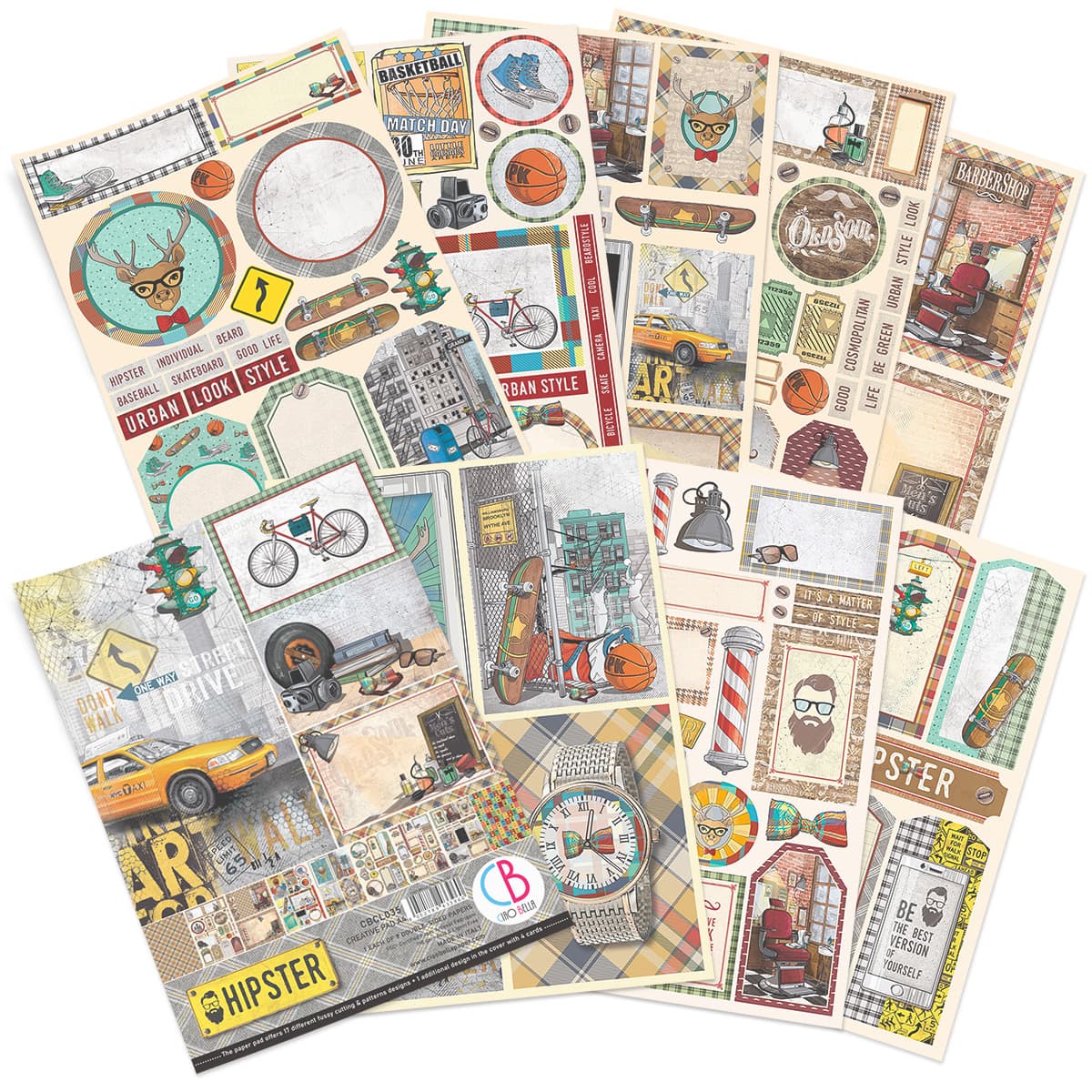 Ciao Bella Hipster Creative Pad A4 9/Pkg