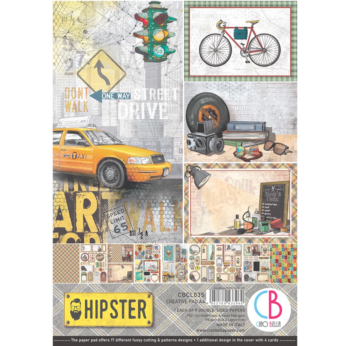 Ciao Bella Hipster Creative Pad A4 9/Pkg