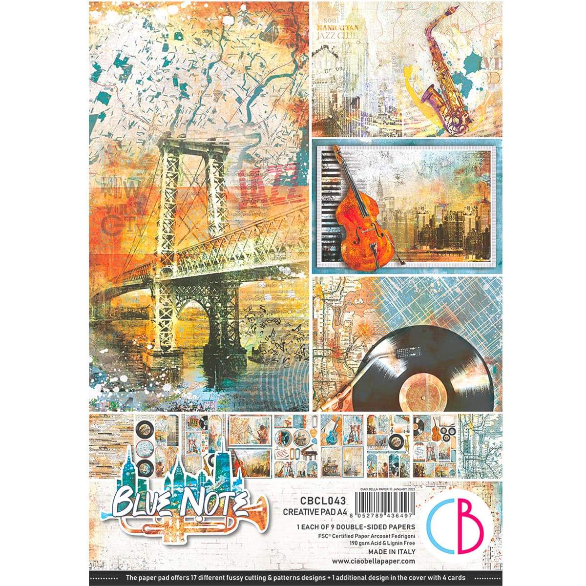 Ciao Bella Blue Note Creative Pad A4 9/Pkg