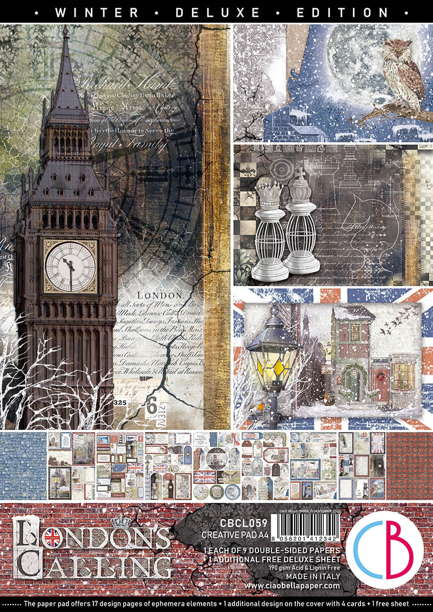 London's Calling Creative Pad A4 9/Pkg + 1 Free deluxe sheet