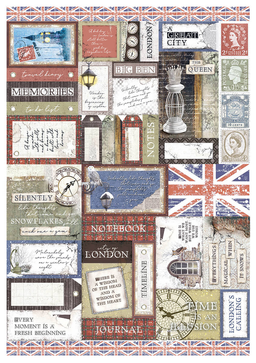 London's Calling Creative Pad A4 9/Pkg + 1 Free deluxe sheet