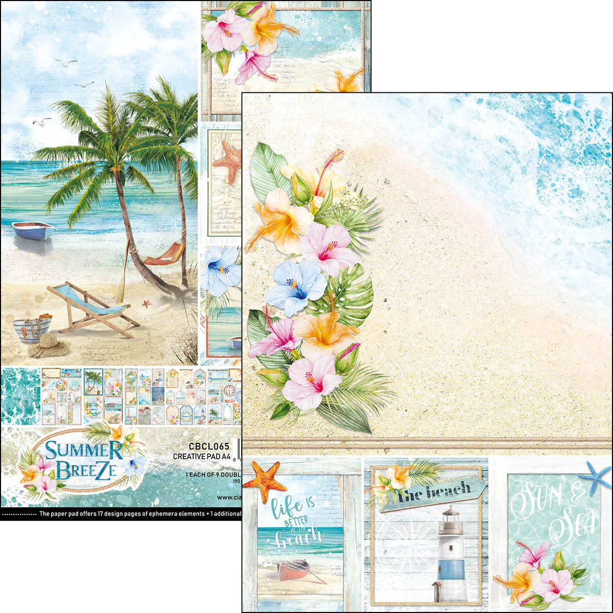 Ciao Bella Summer Breeze Creative Pad A4 9/Pkg