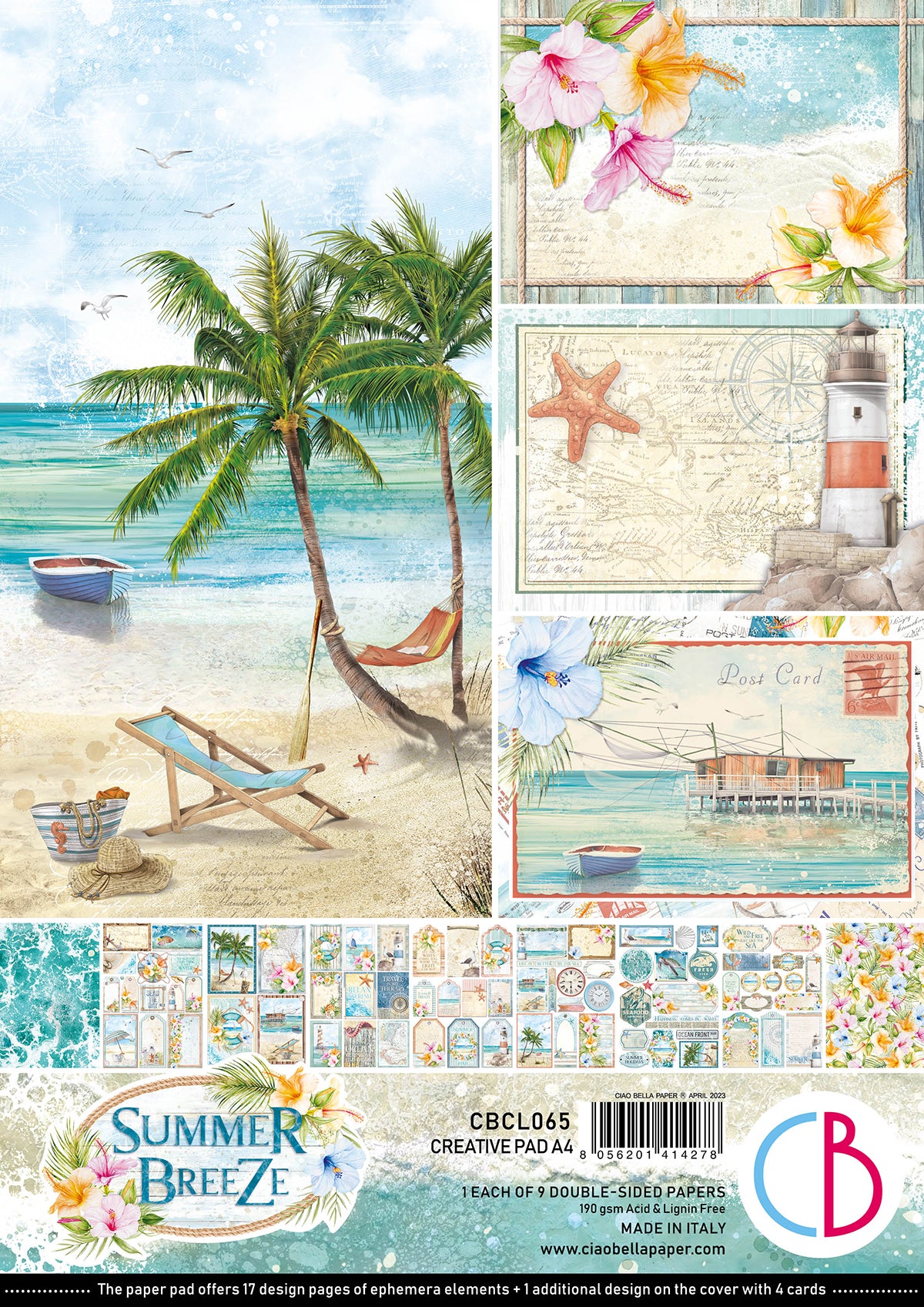 Ciao Bella Summer Breeze Creative Pad A4 9/Pkg