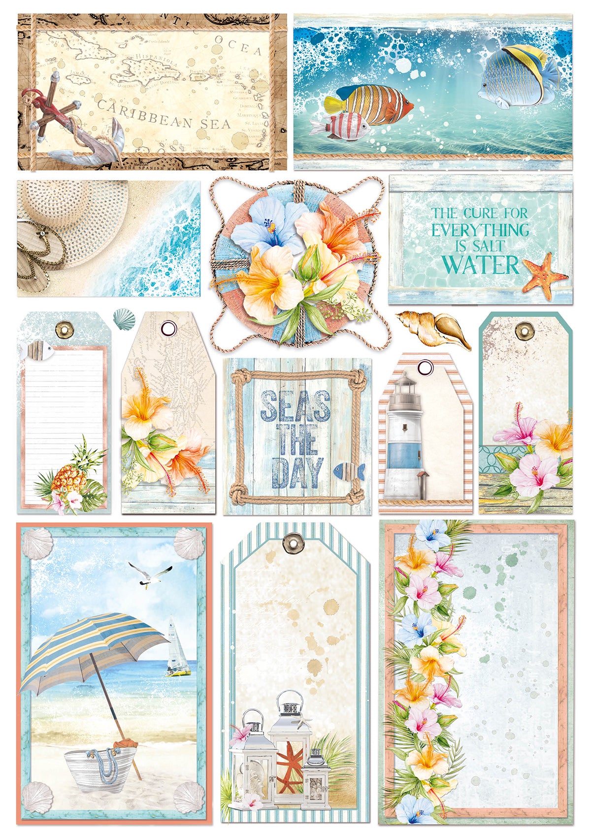 Ciao Bella Summer Breeze Creative Pad A4 9/Pkg