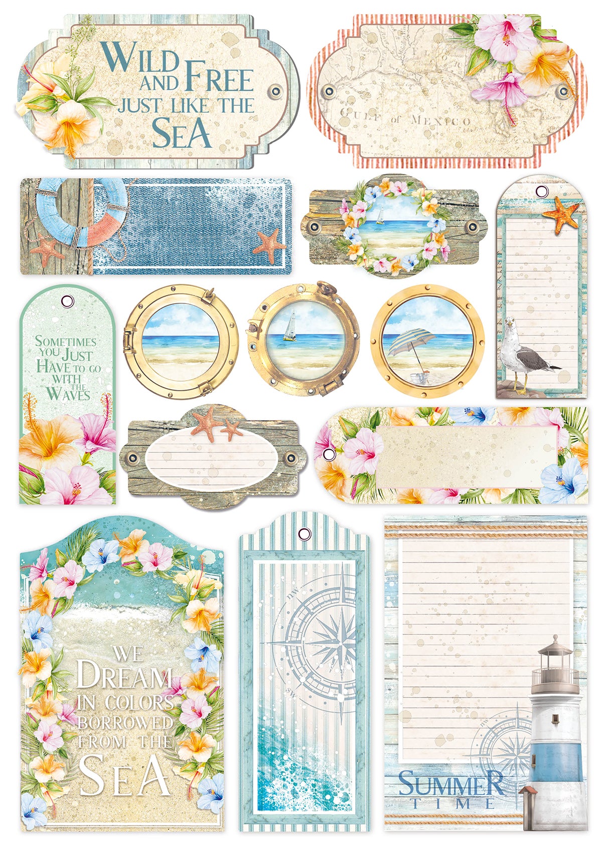 Ciao Bella Summer Breeze Creative Pad A4 9/Pkg