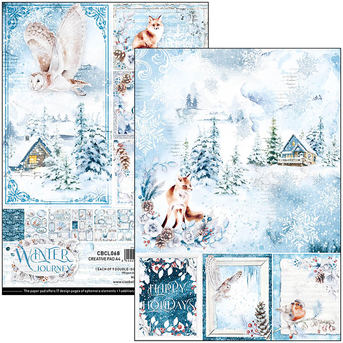 Ciao Bella Winter Journey Creative Pad A4 9/Pkg