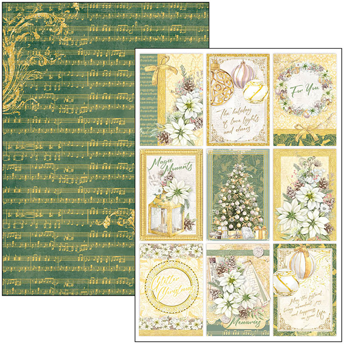 Ciao Bella Sparkling Christmas Creative Pad A4 9/Pkg