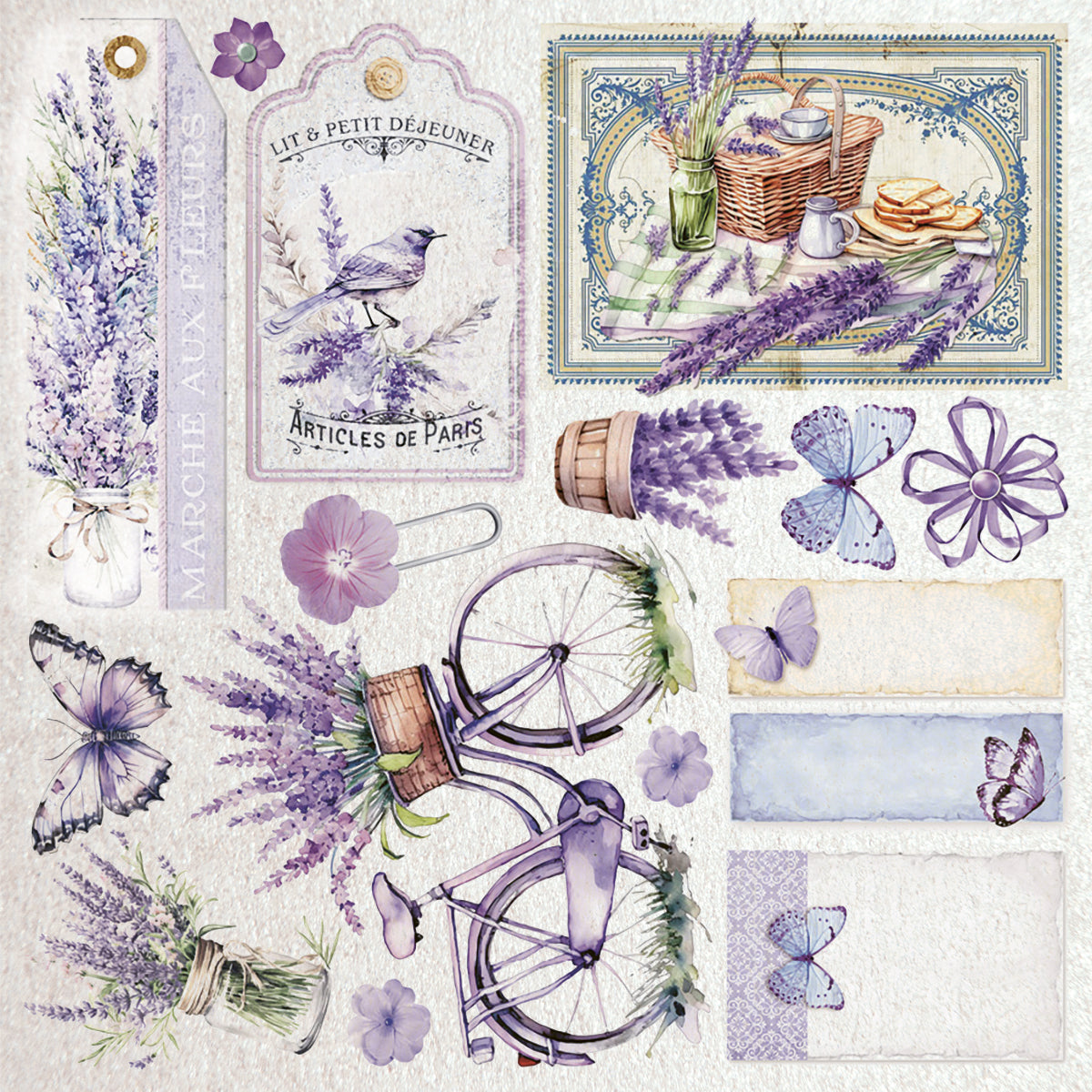 Deluxe Morning In Provence Paper Pearl 6"x6" 5/Pkg