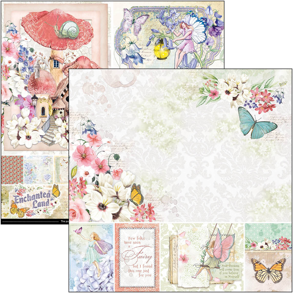 Ciao Bella Enchanted Land Paper Pad 8"x8" 12/Pkg