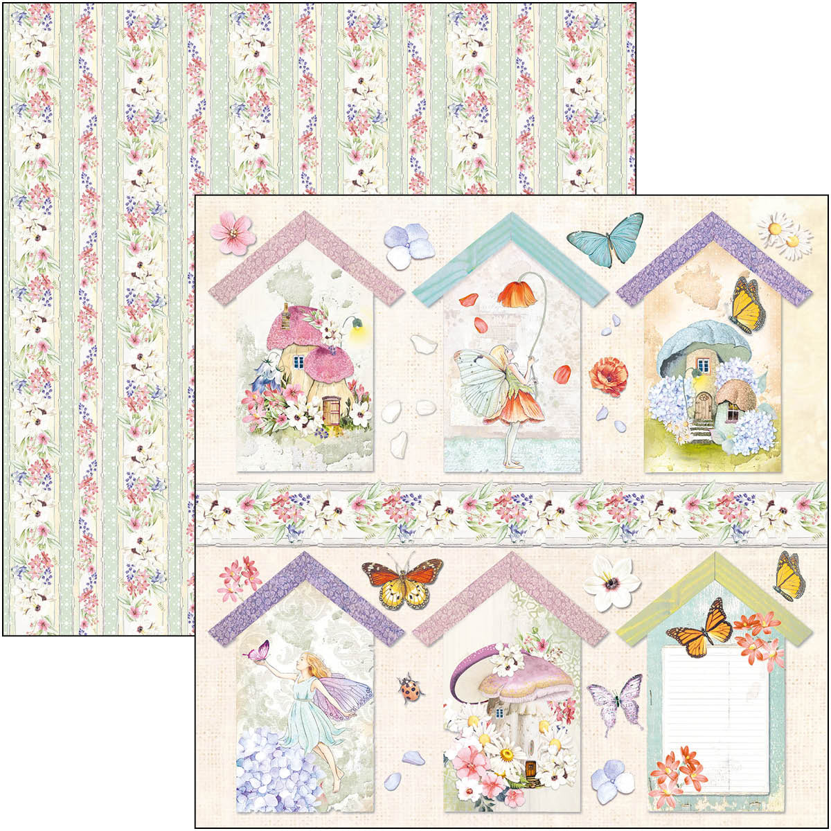 Ciao Bella Enchanted Land Paper Pad 8"x8" 12/Pkg