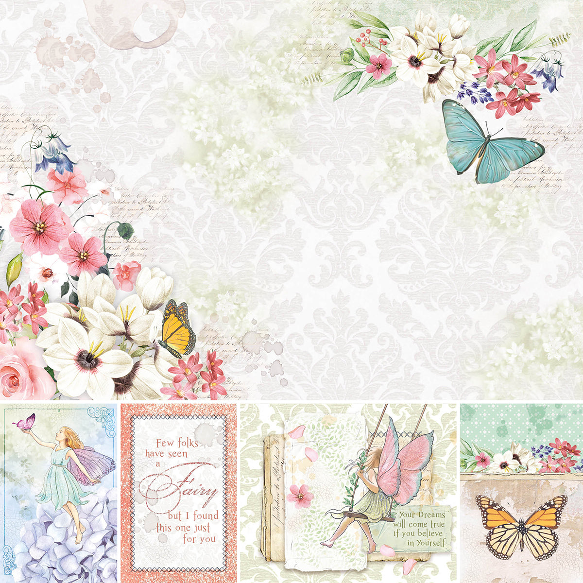 Ciao Bella Enchanted Land Paper Pad 8"x8" 12/Pkg