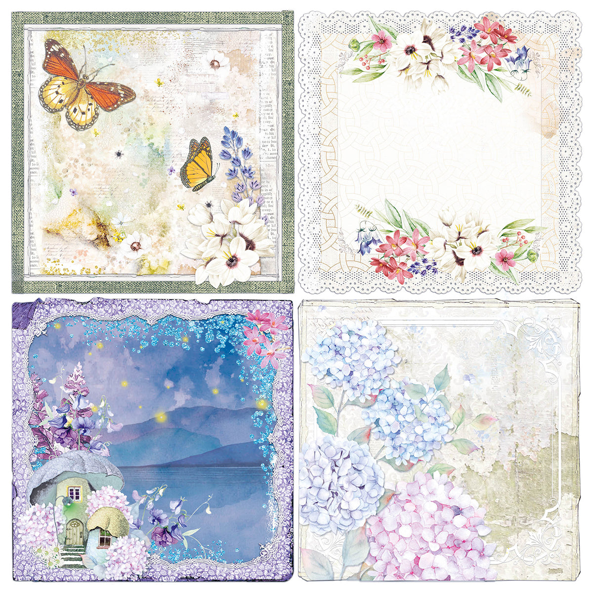 Ciao Bella Enchanted Land Paper Pad 8"x8" 12/Pkg