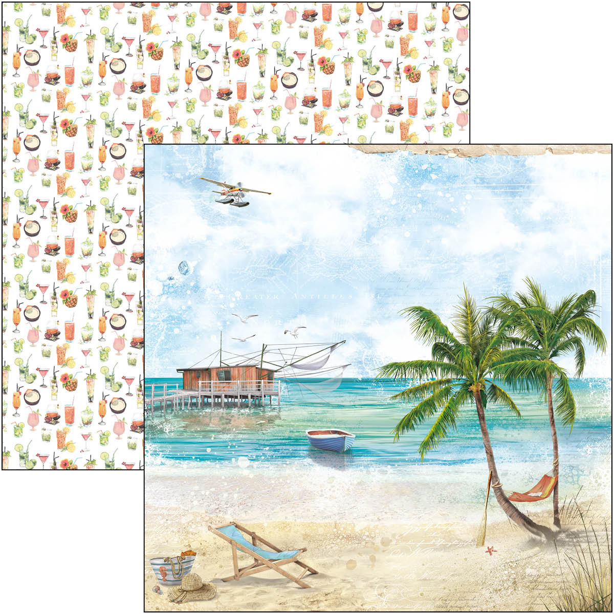 Ciao Bella Summer Breeze Paper Pad 8"x8" 12/Pkg