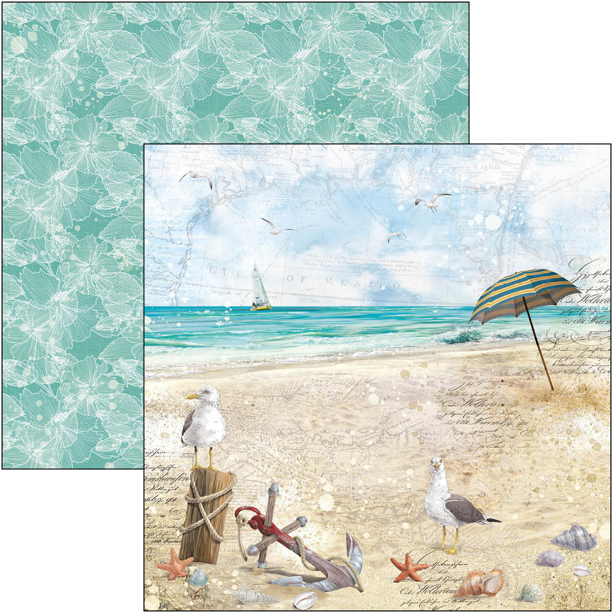 Ciao Bella Summer Breeze Paper Pad 8"x8" 12/Pkg