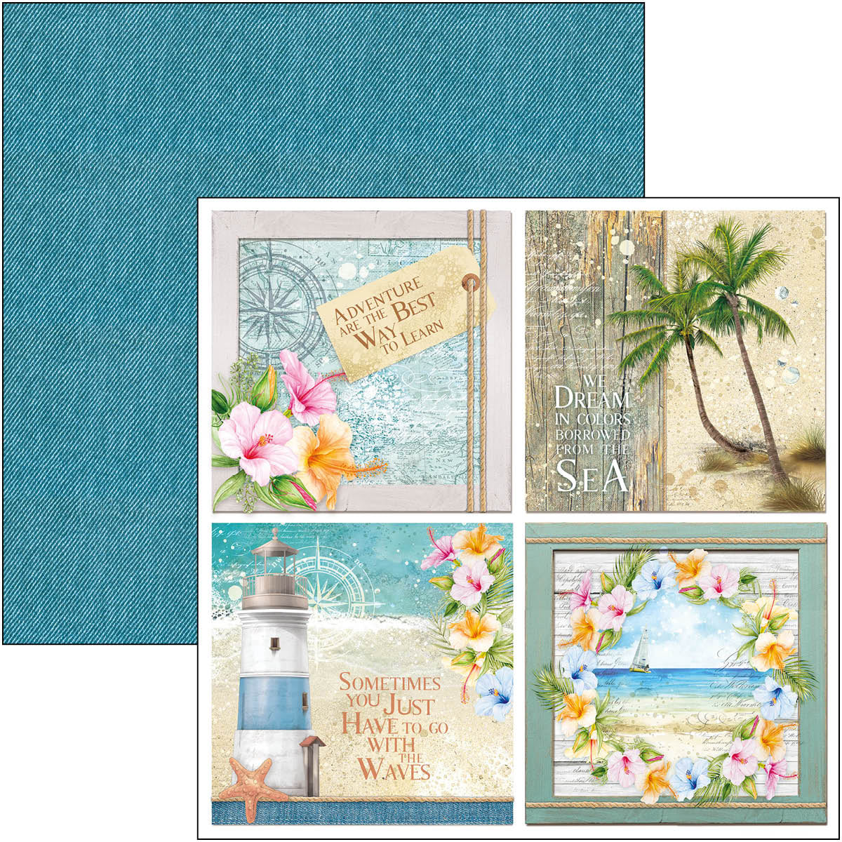 Ciao Bella Summer Breeze Paper Pad 8"x8" 12/Pkg