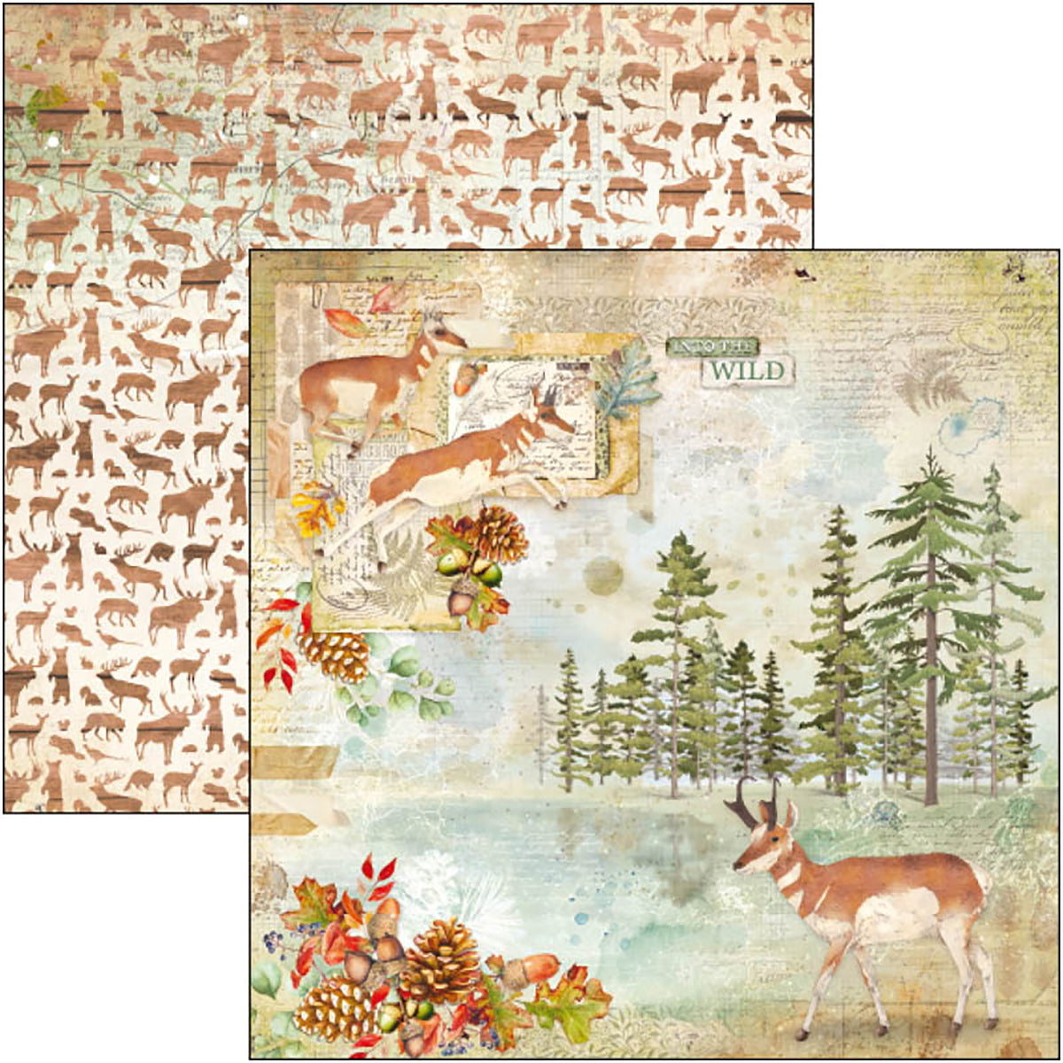 Ciao Bella Into The Wild Paper Pad 8"x8" 12/Pkg
