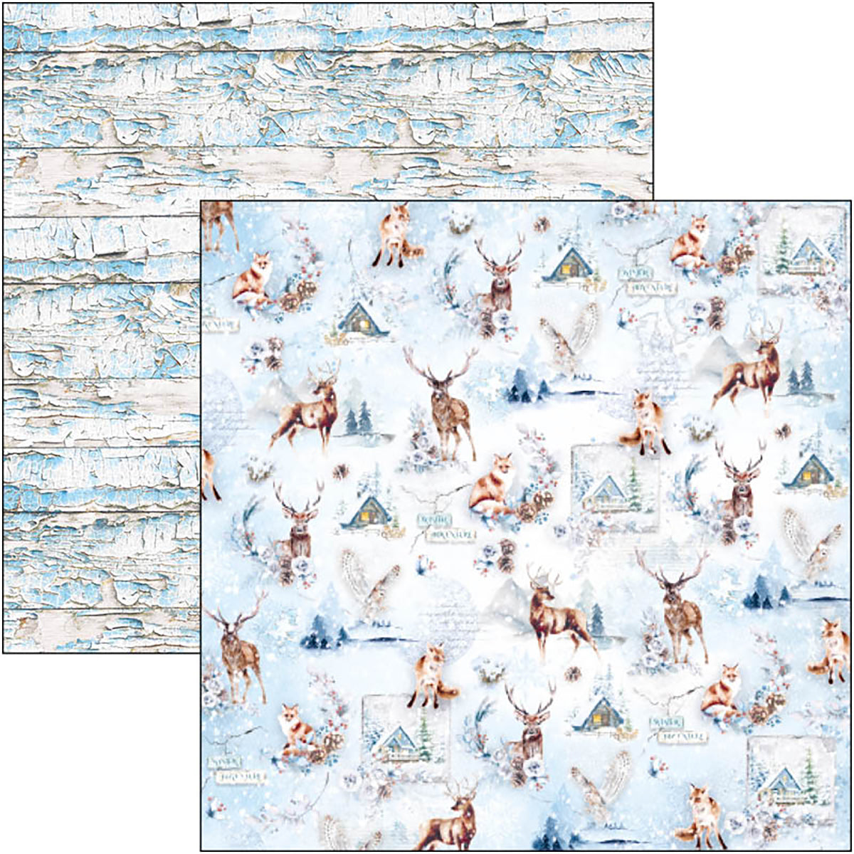 Ciao Bella Winter Journey Paper Pad 8"x8" 12/Pkg