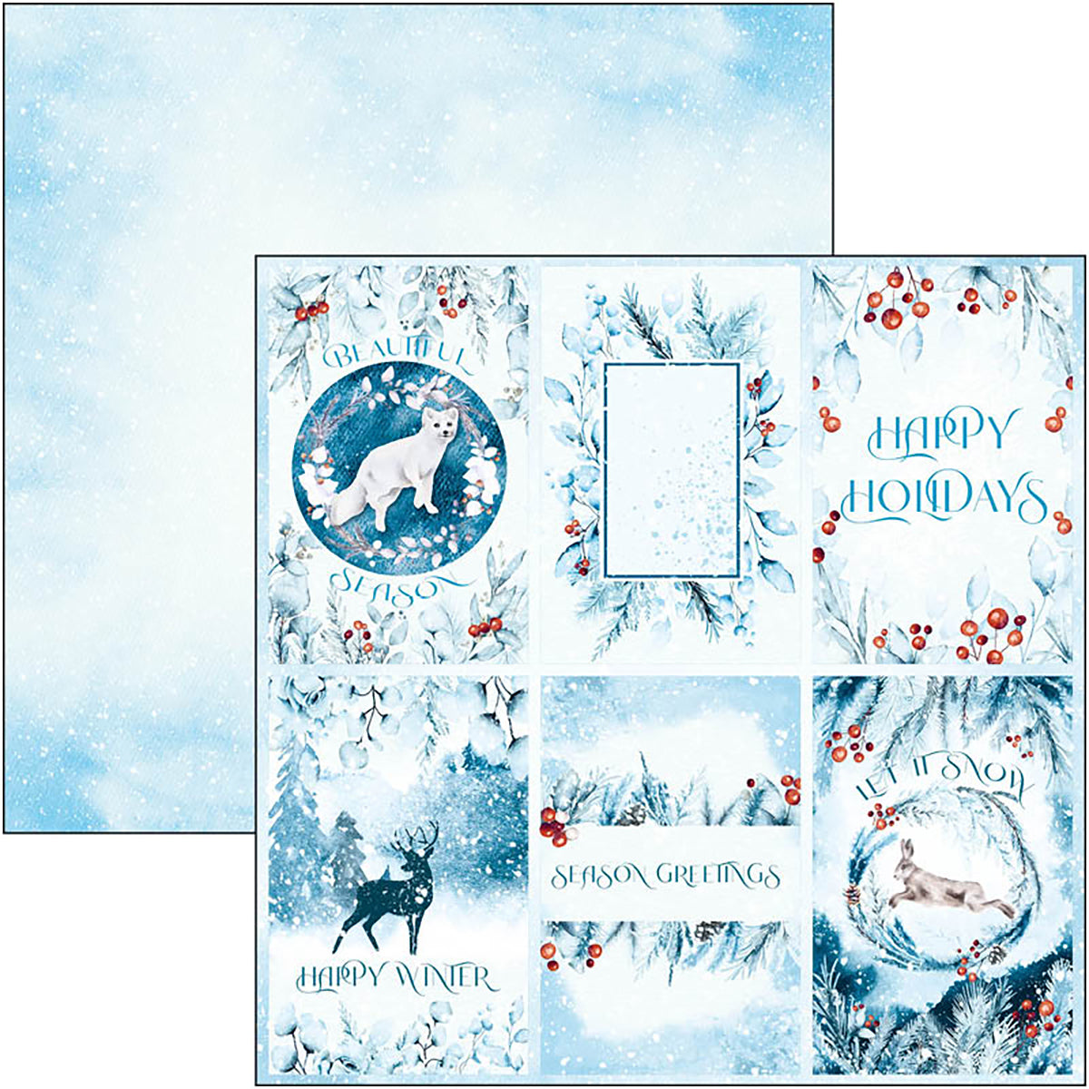 Ciao Bella Winter Journey Paper Pad 8"x8" 12/Pkg