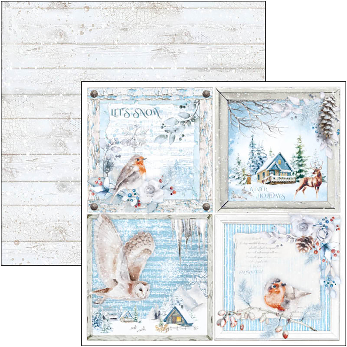 Ciao Bella Winter Journey Paper Pad 8"x8" 12/Pkg