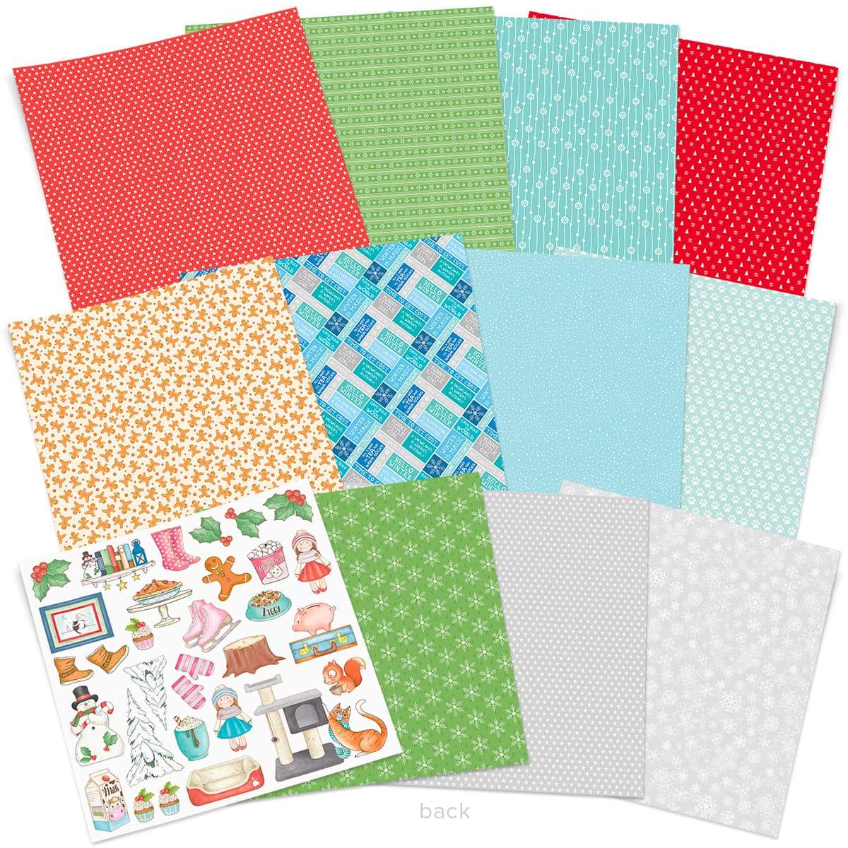 Ciao Bella Zoe & Ziggy Paper Pad 12"x12" 12/Pkg