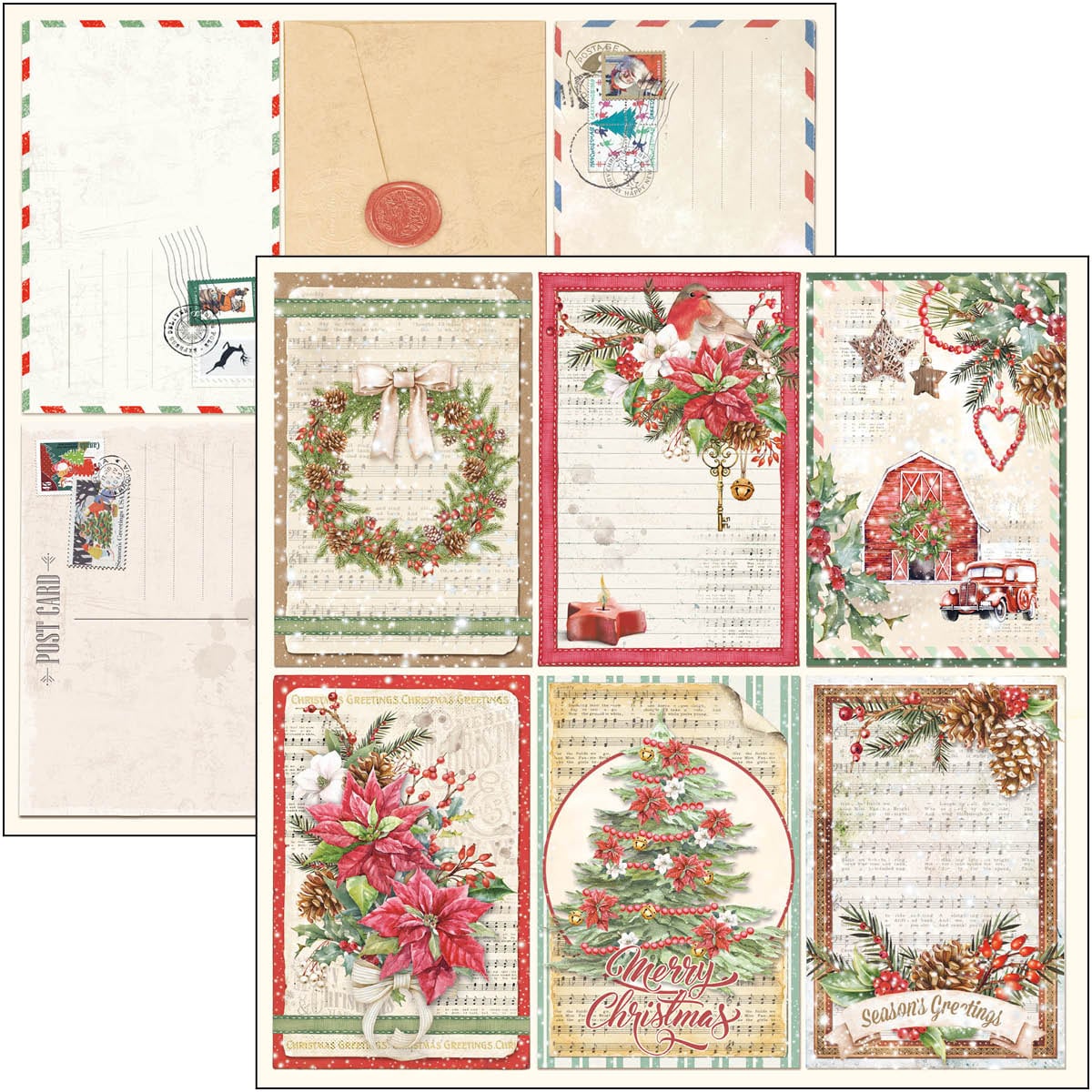 Christmas Vibes Pad 12x12 12/Pkg