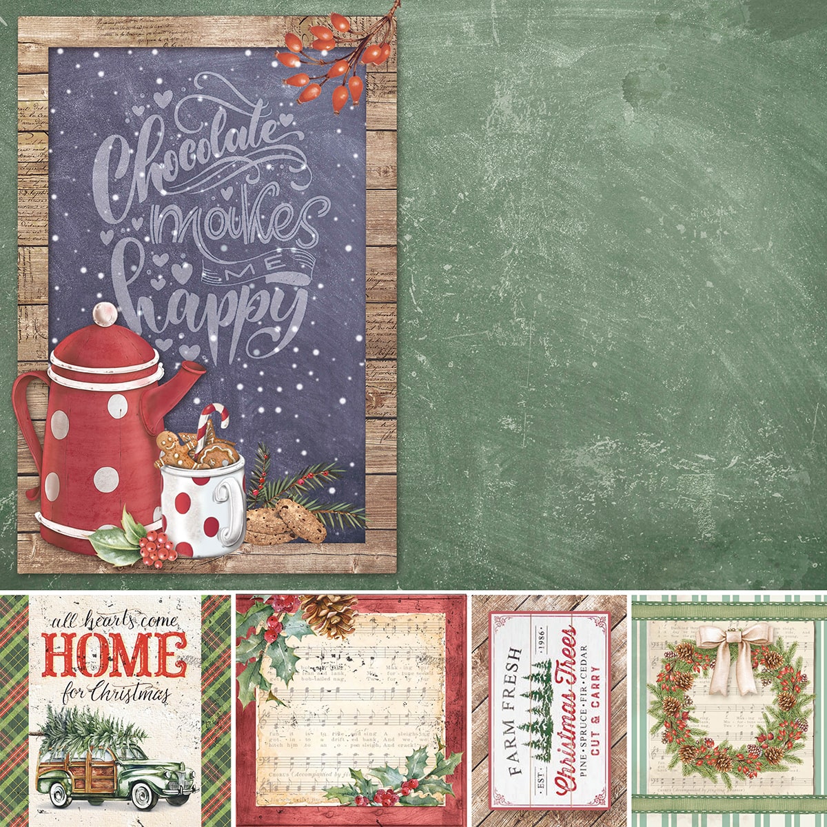 Christmas Vibes Pad 12x12 12/Pkg