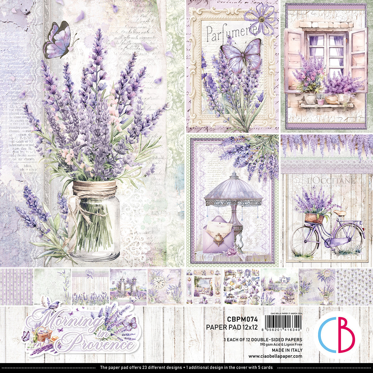 Morning In Provence Paper Pad 12"x12" 12/Pkg