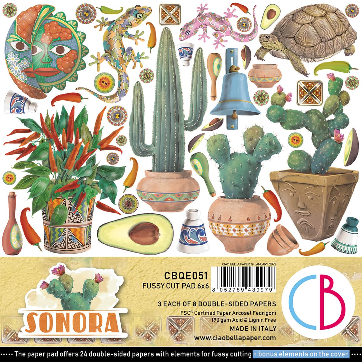 Ciao Bella Sonora Fussy Cut Pad 6"x6" 24/Pkg