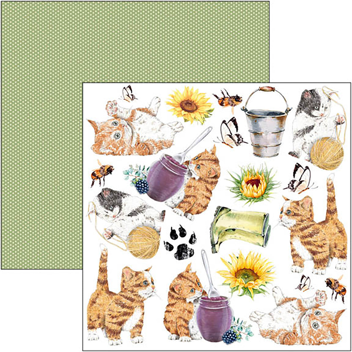 Ciao Bella Farmhouse Garden Fussy Cut Pad 6"x6" 24/Pkg