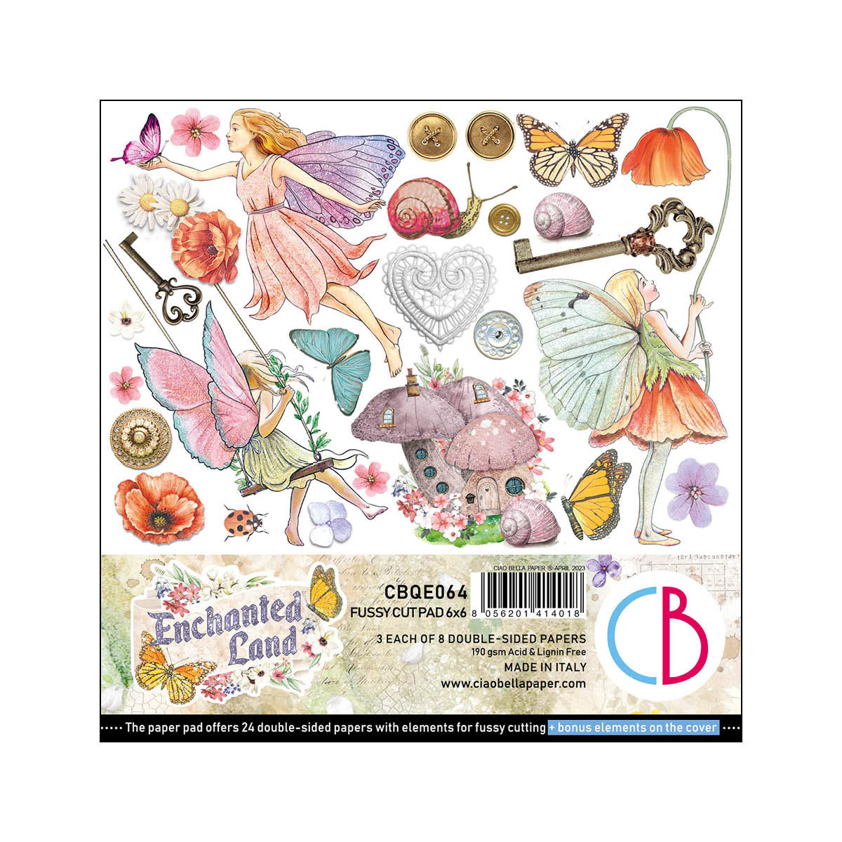 Ciao Bella Enchanted Land Fussy Cut Pad 6"x6" 24/Pkg