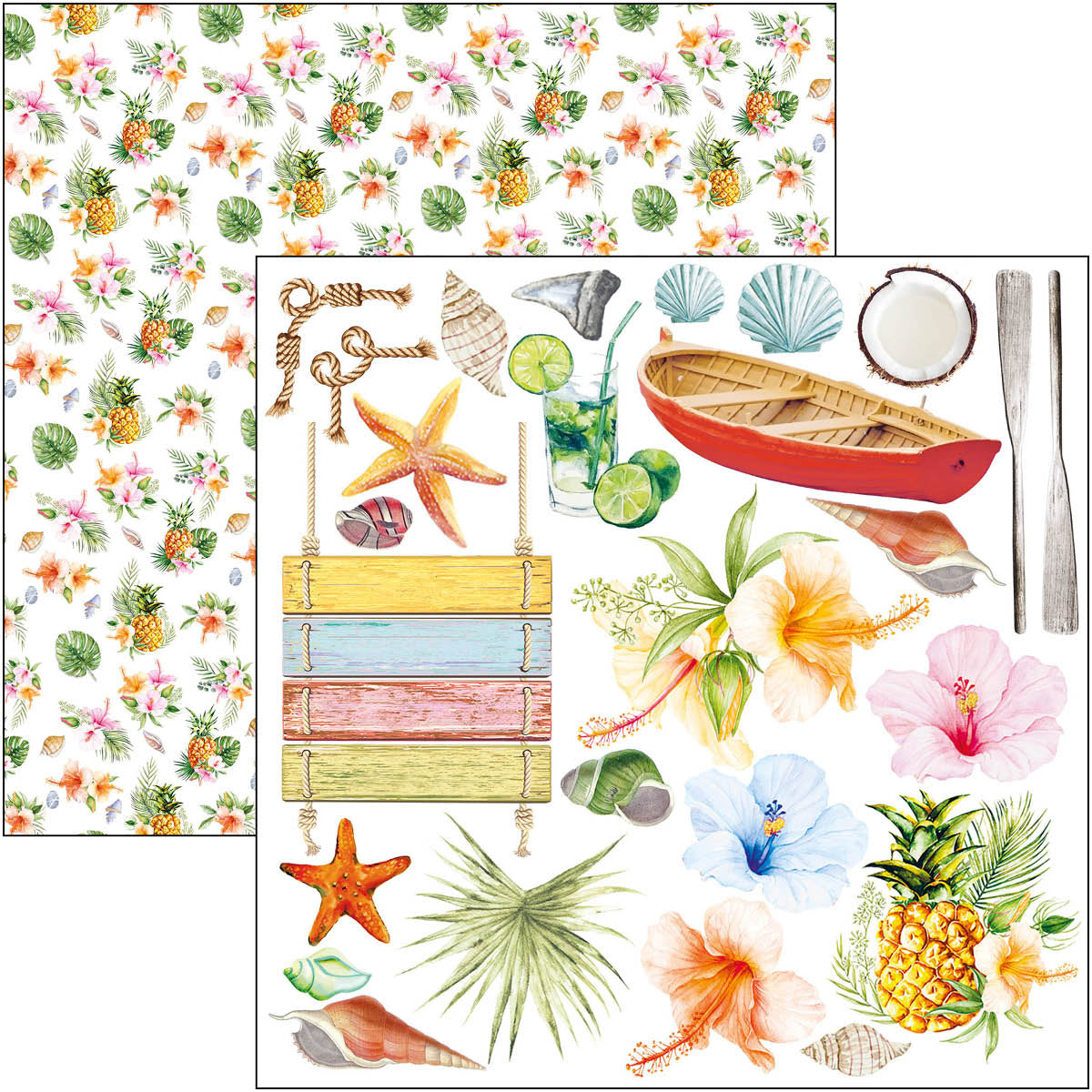 Ciao Bella Summer Breeze Fussy Cut Pad 6"x6" 24/Pkg