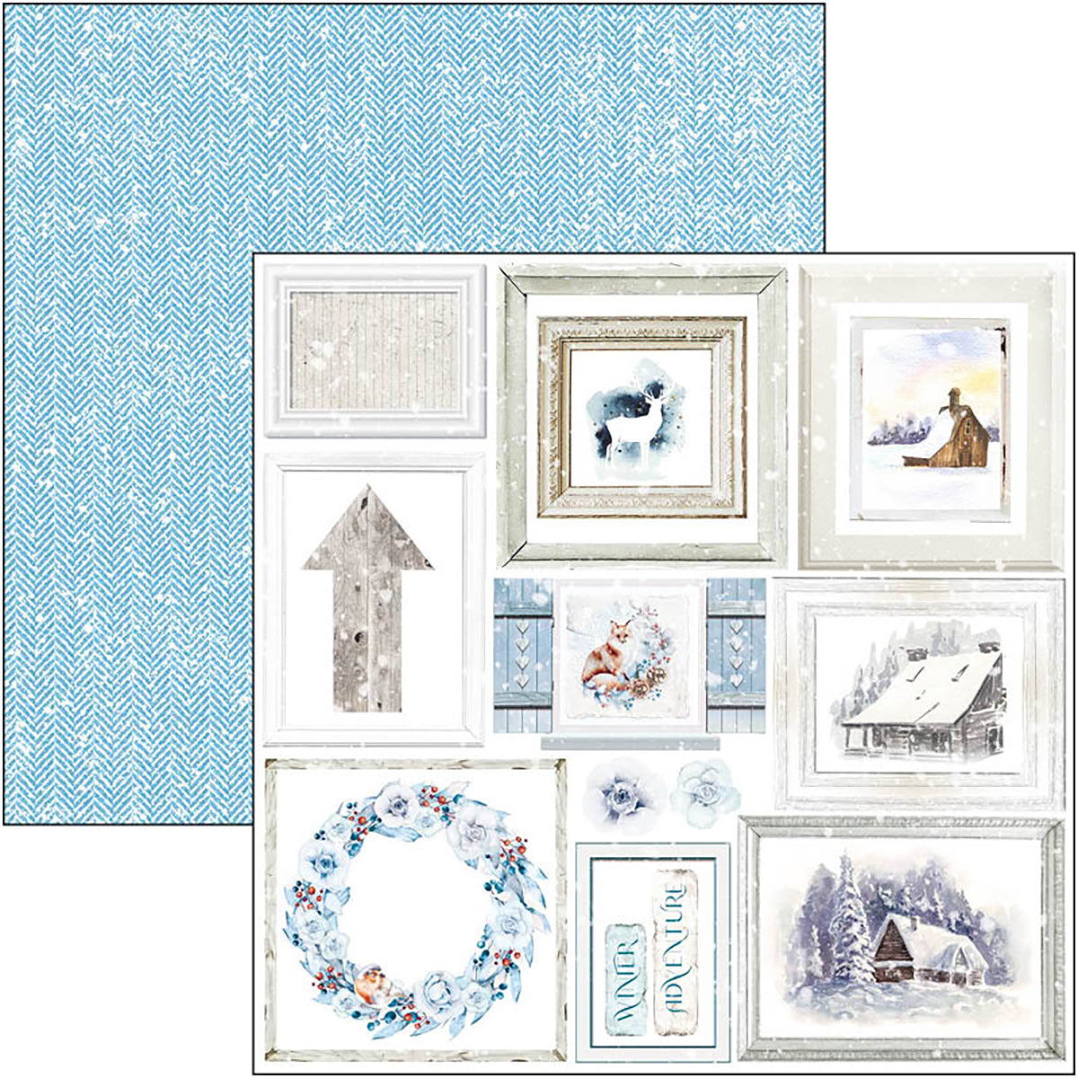 Ciao Bella Winter Journey Fussy Cut Pad 6"x6" 24/Pkg