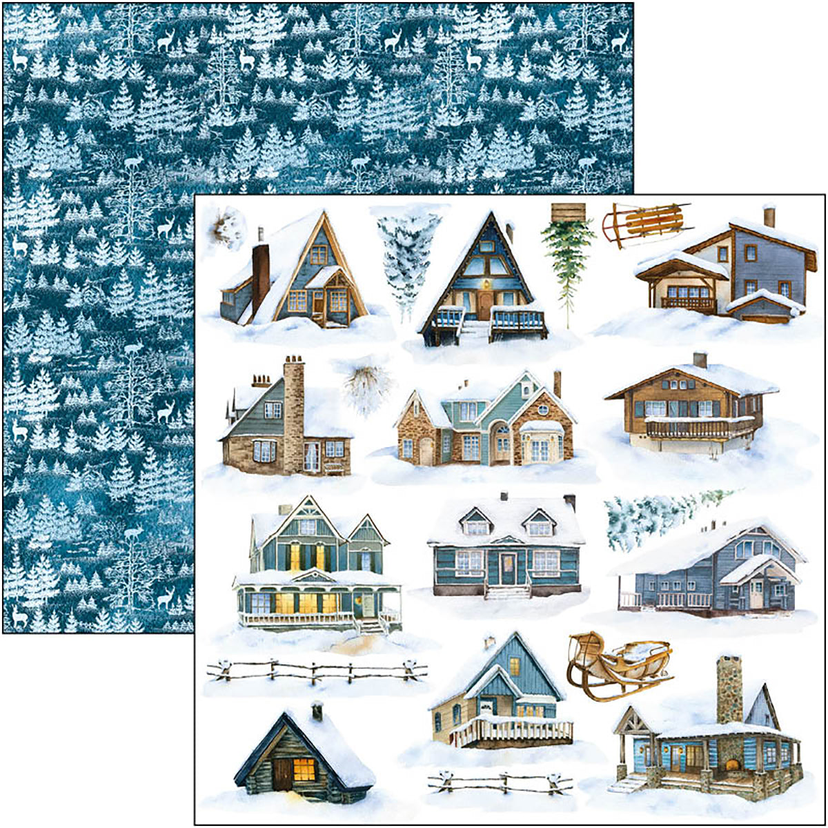 Ciao Bella Winter Journey Fussy Cut Pad 6"x6" 24/Pkg