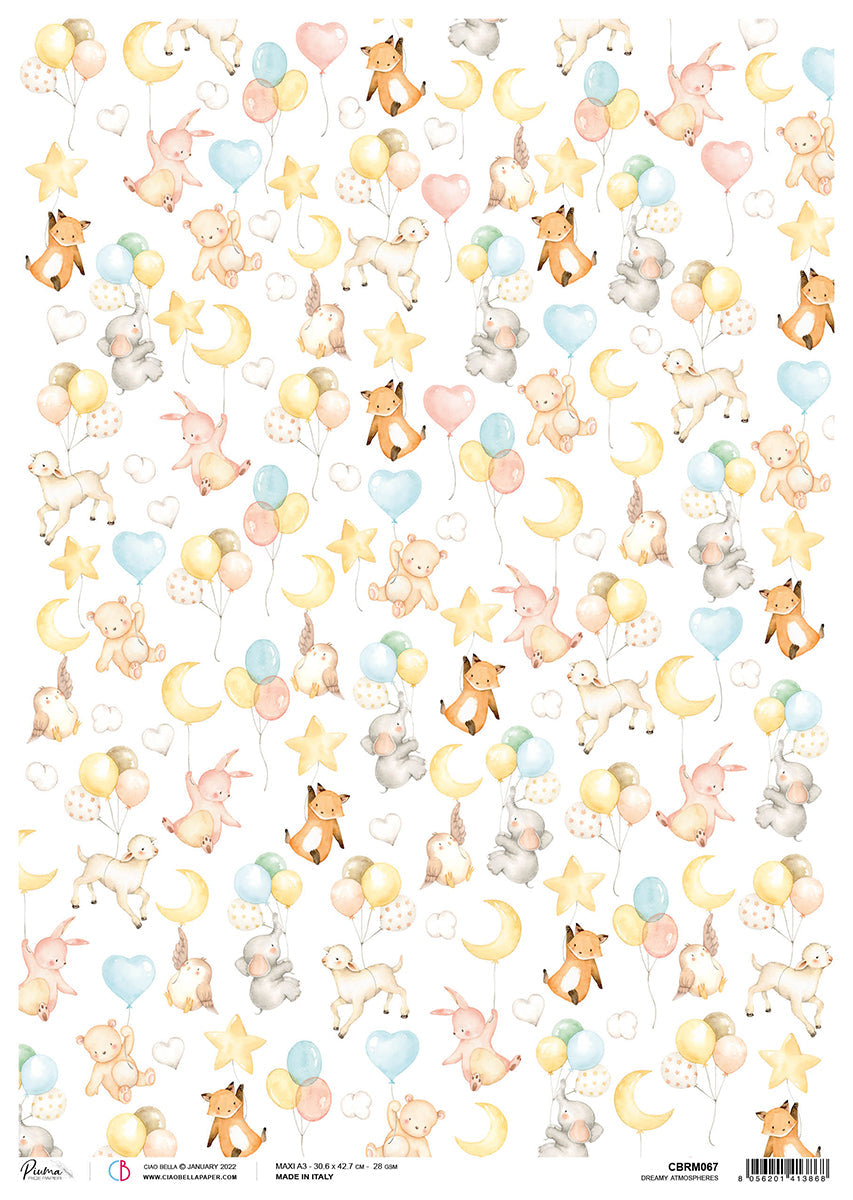 Ciao Bella Rice Paper A3 Piuma Dreamy Atmospheres - 3 Sheets