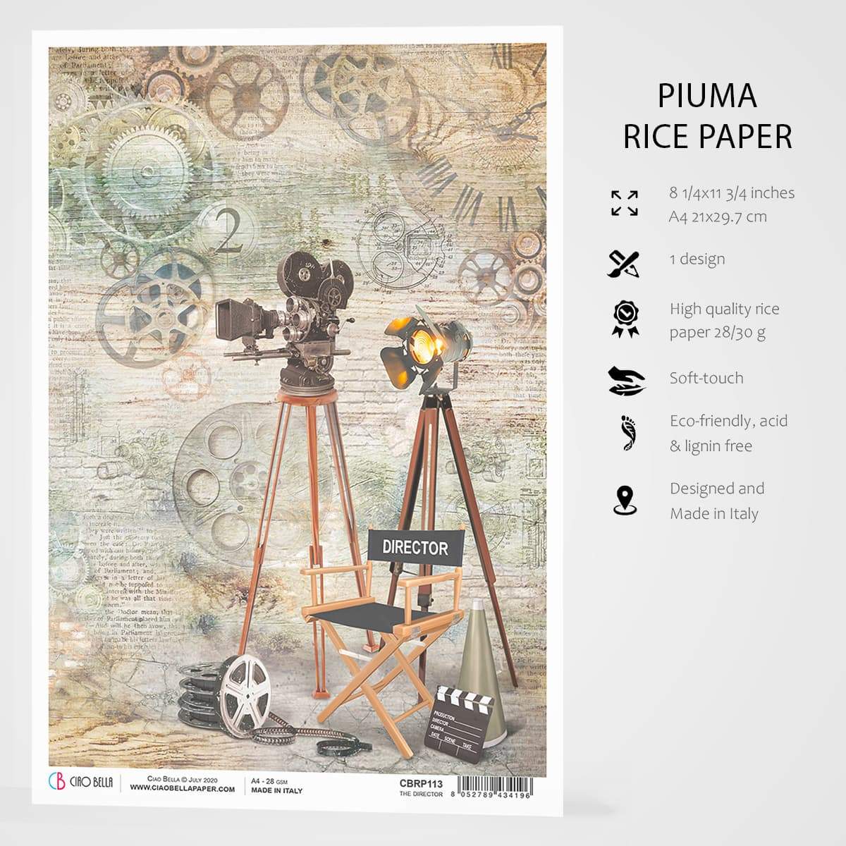 Ciao Bella Rice Paper A4 The Director