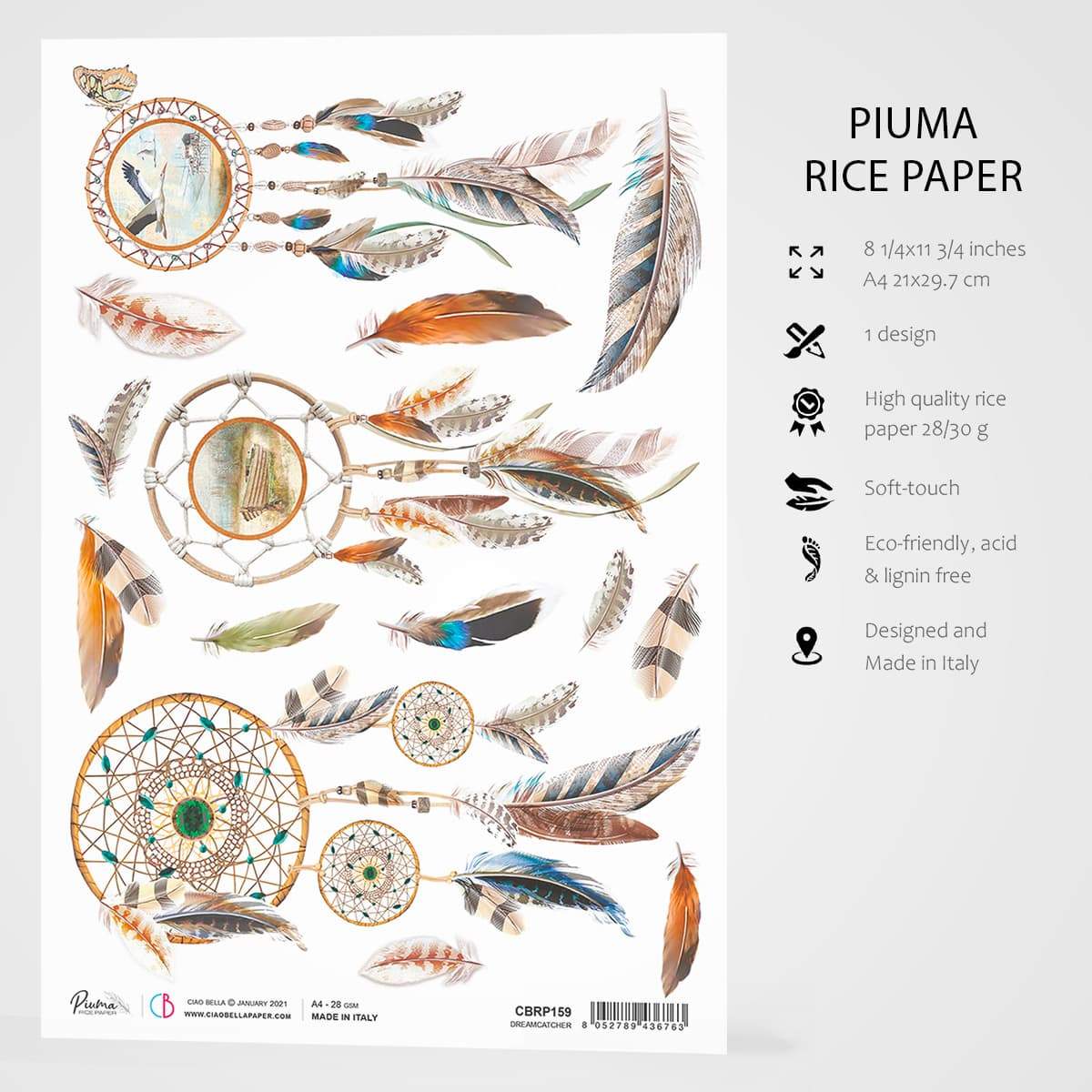 Ciao Bella Rice Paper A4 Dreamcatcher