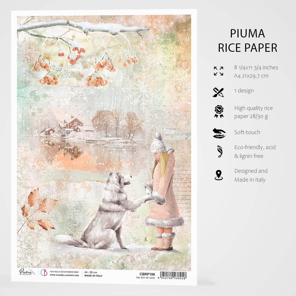 Ciao Bella Rice Paper A4 The Gift of Love