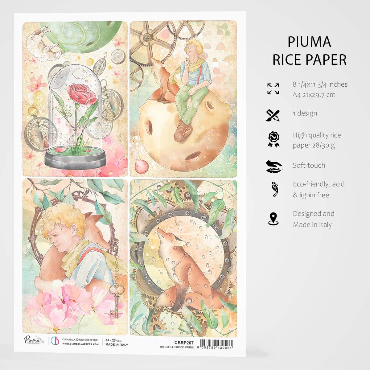 Ciao Bella Rice Paper A4 The Little Prince Cards