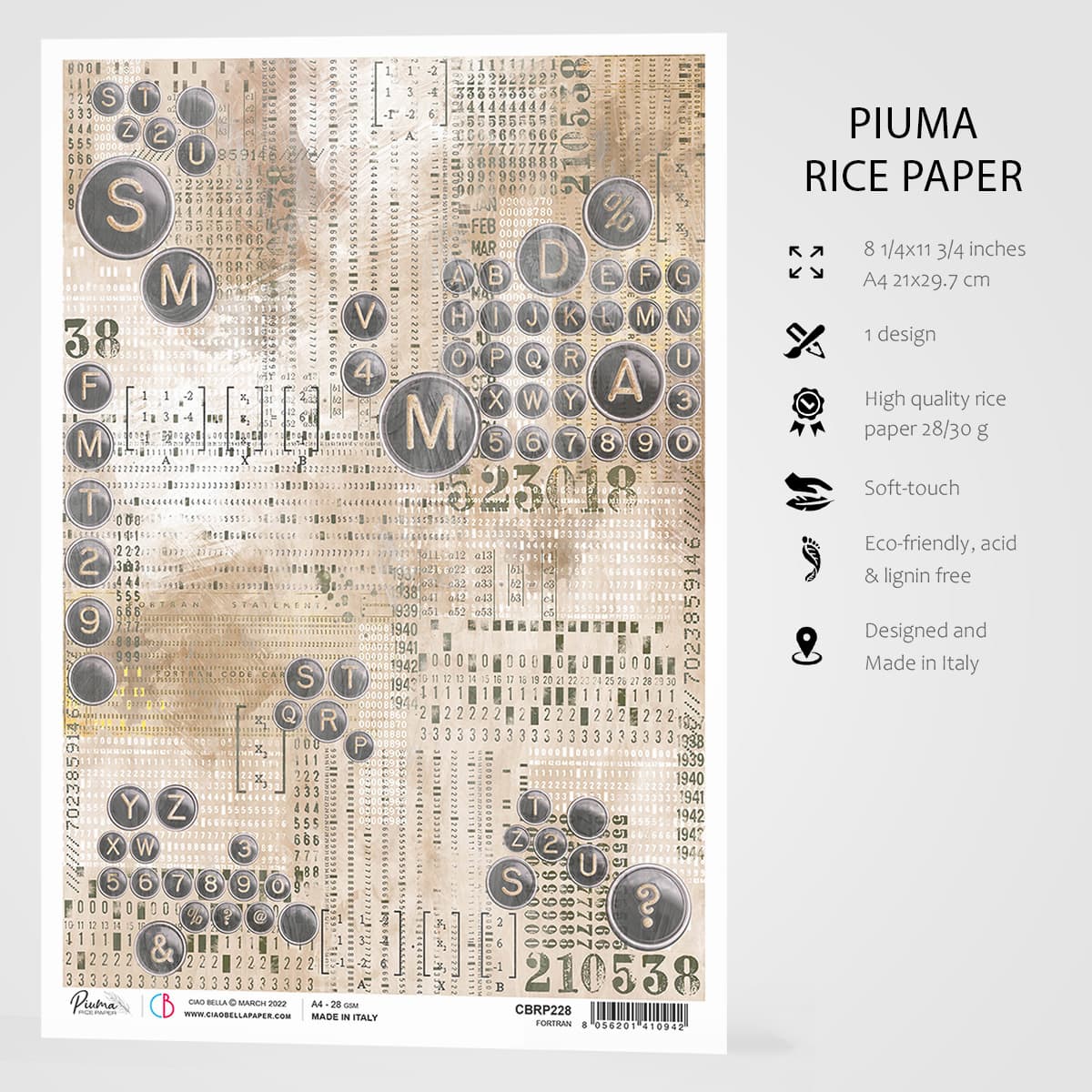 Ciao Bella Rice Paper A4 Fortran