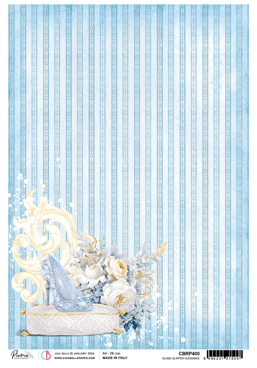 Rice Paper A4 Piuma Glass Slipper Elegance - 5 Sheets