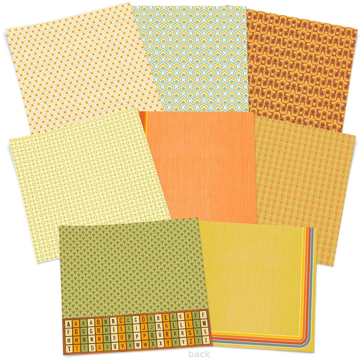 Ciao Bella The Seventies Patterns Pad 12"x12" 8/Pkg