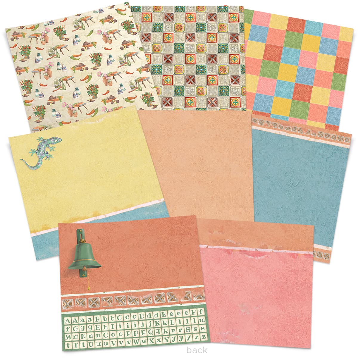 Ciao Bella Sonora Patterns Pad 12"x12" 8/Pkg