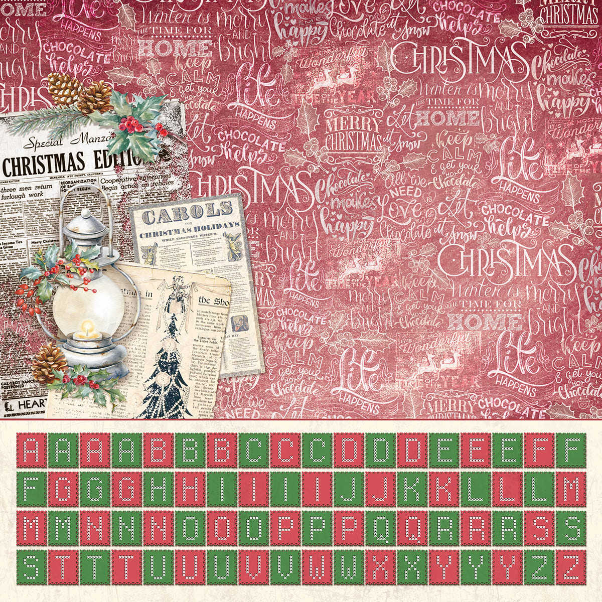 Christmas Vibes Pad 12x12 8/Pkg