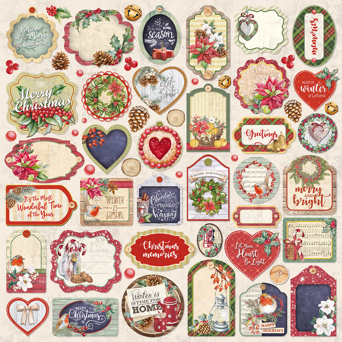 Christmas Vibes Pad 12x12 8/Pkg