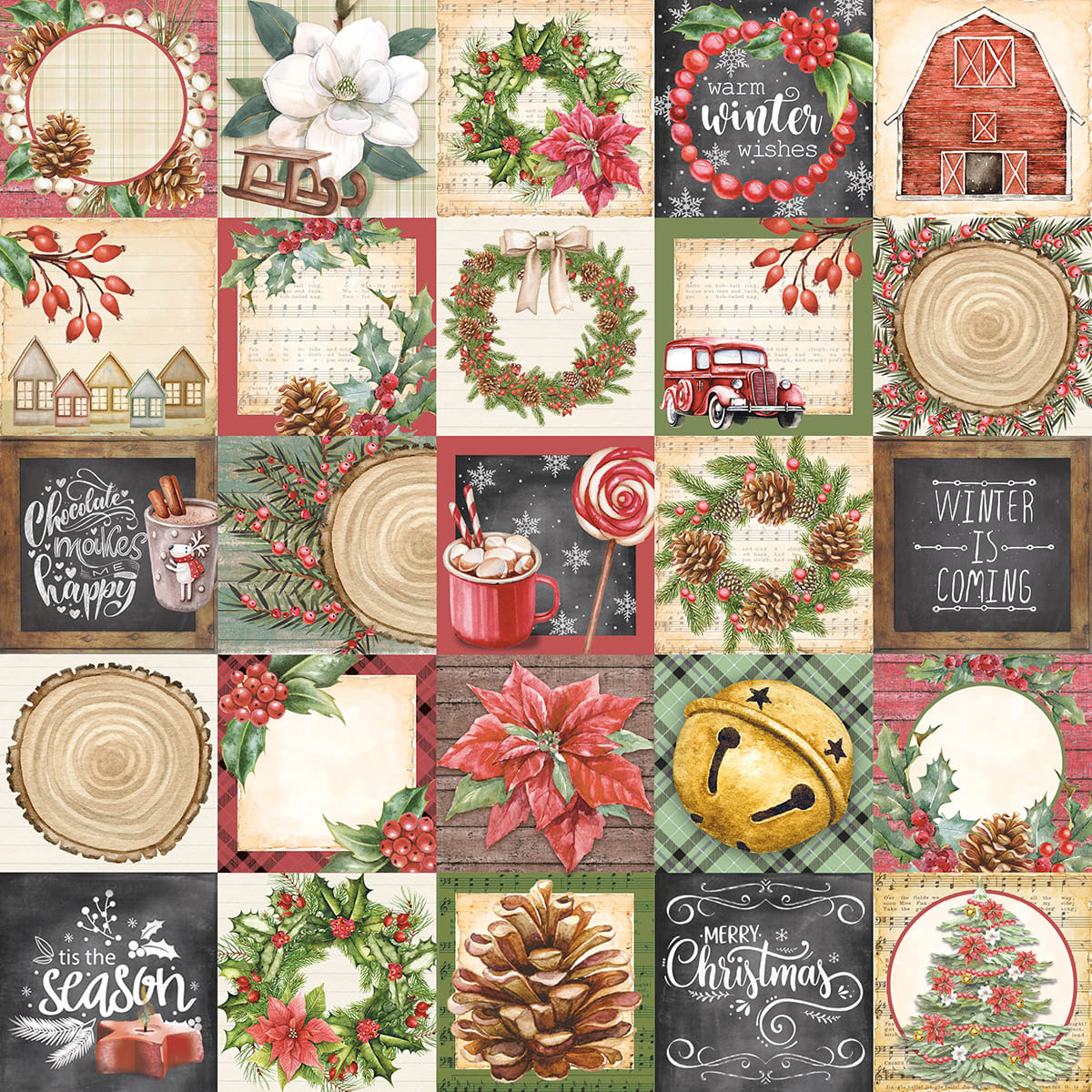 Christmas Vibes Pad 12x12 8/Pkg