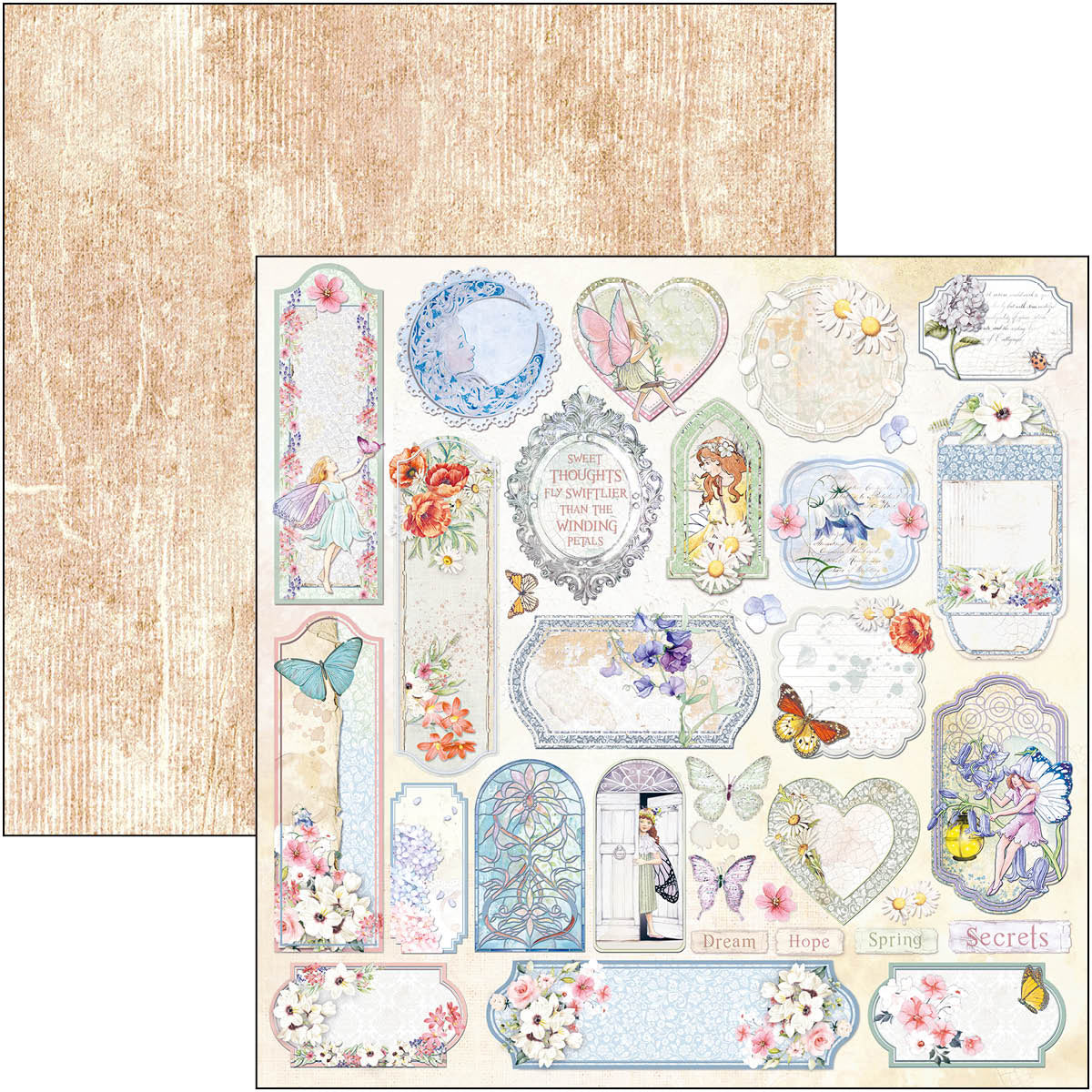 Ciao Bella Enchanted Land Patterns Pad 12"x12" 8/Pkg