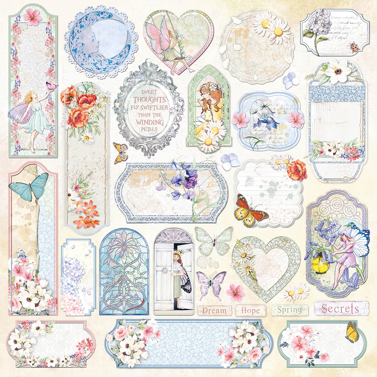 Ciao Bella Enchanted Land Patterns Pad 12"x12" 8/Pkg