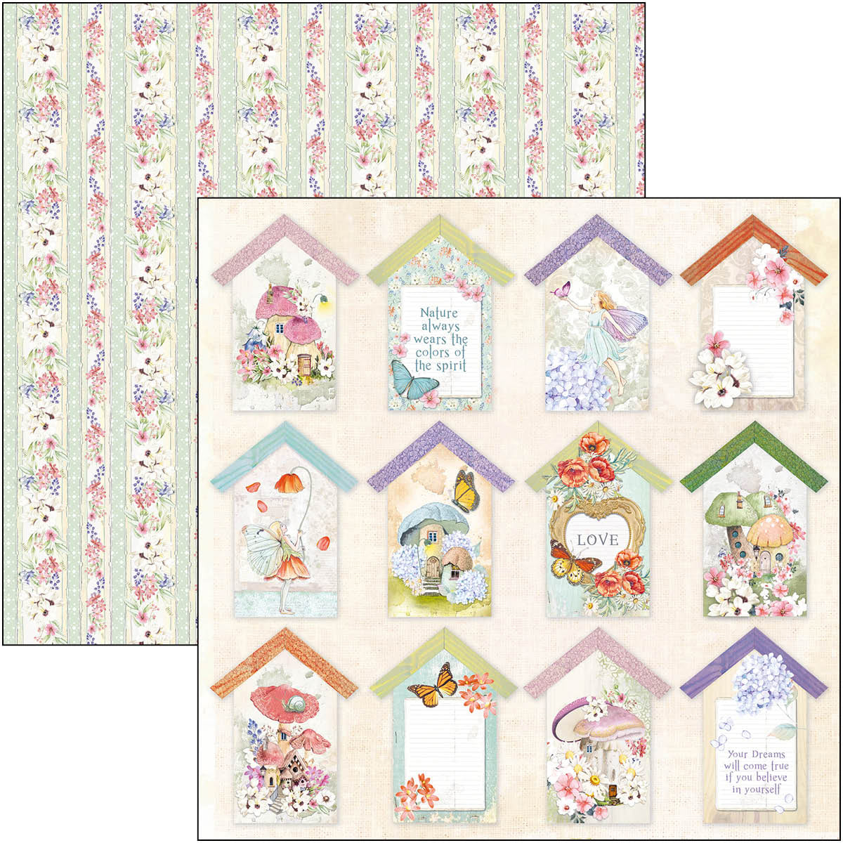 Ciao Bella Enchanted Land Patterns Pad 12"x12" 8/Pkg